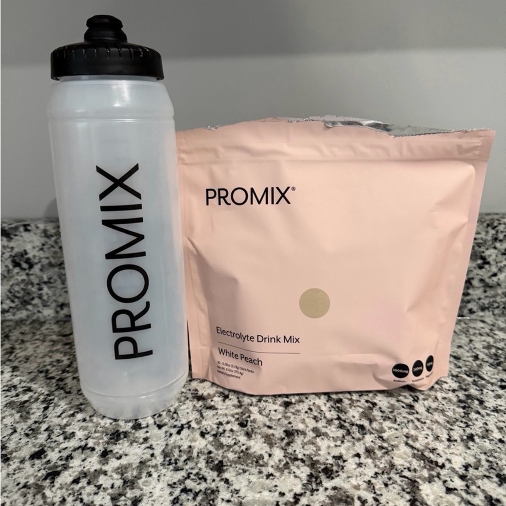 PROMIX Electrolyte Drink Mix + Branded Bottle - White Peach